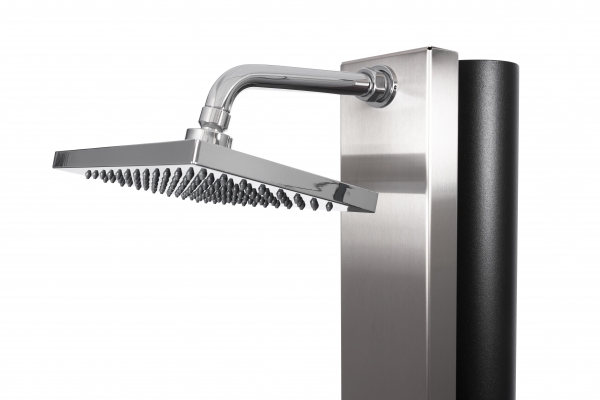 Solardusche ROYAL DELUXE-Chromstahl - 30liter - eckiger Duschkopf